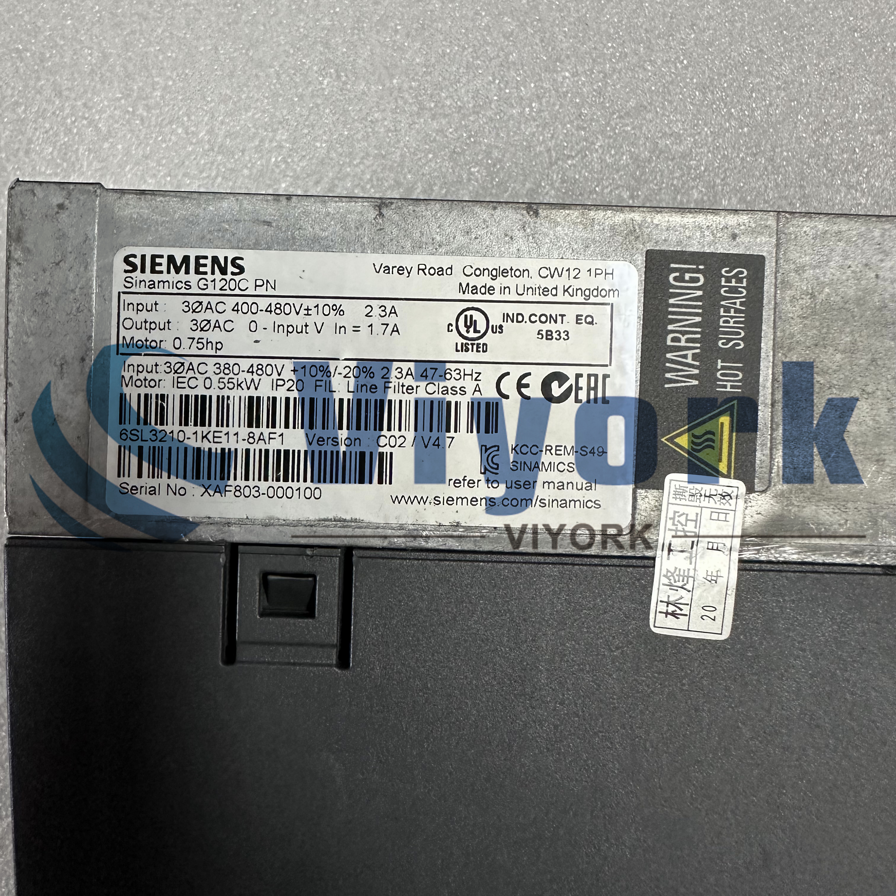 Siemens 6SL3210-1KE11-8AF1 SINAMICS G120C PN