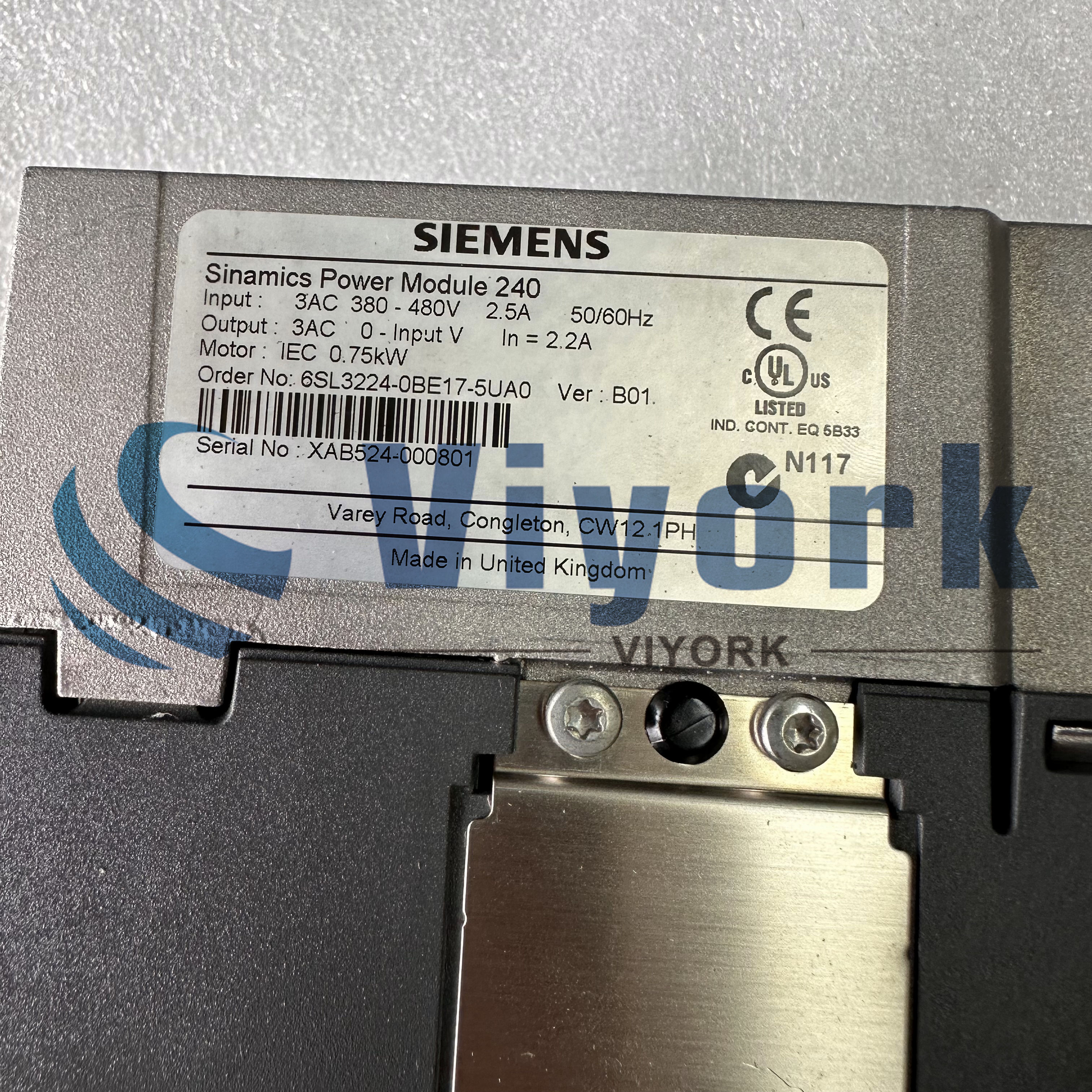 Siemens 6SL3224-0BE17-5UA0 MODULE NEW