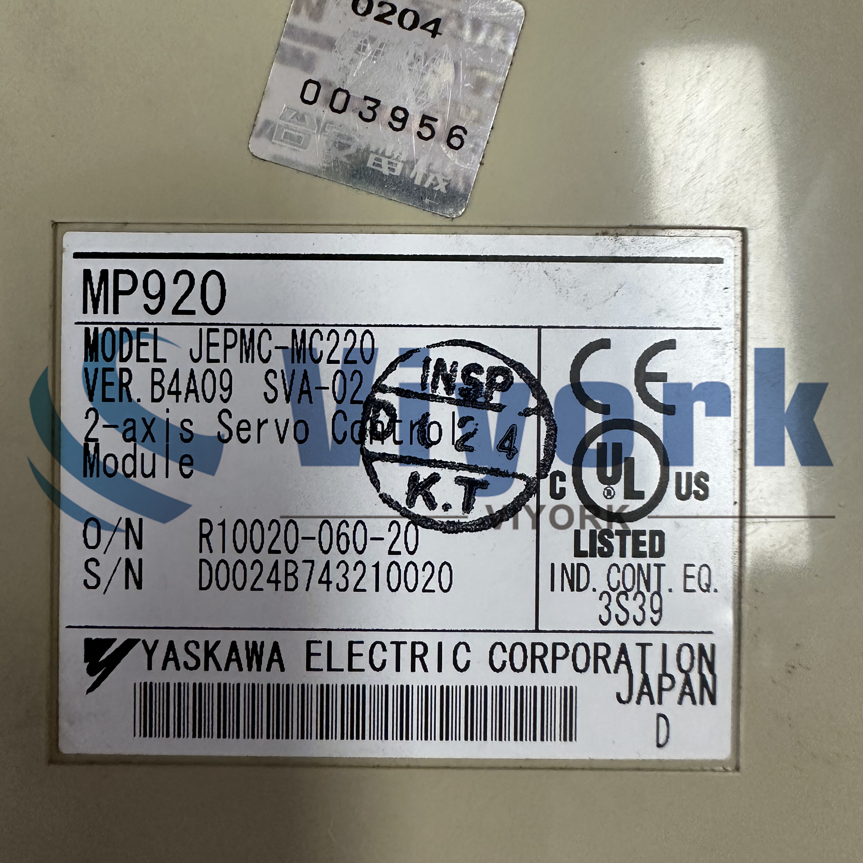 Yaskawa JEPMC-MC220 AC SERVO DRIVE