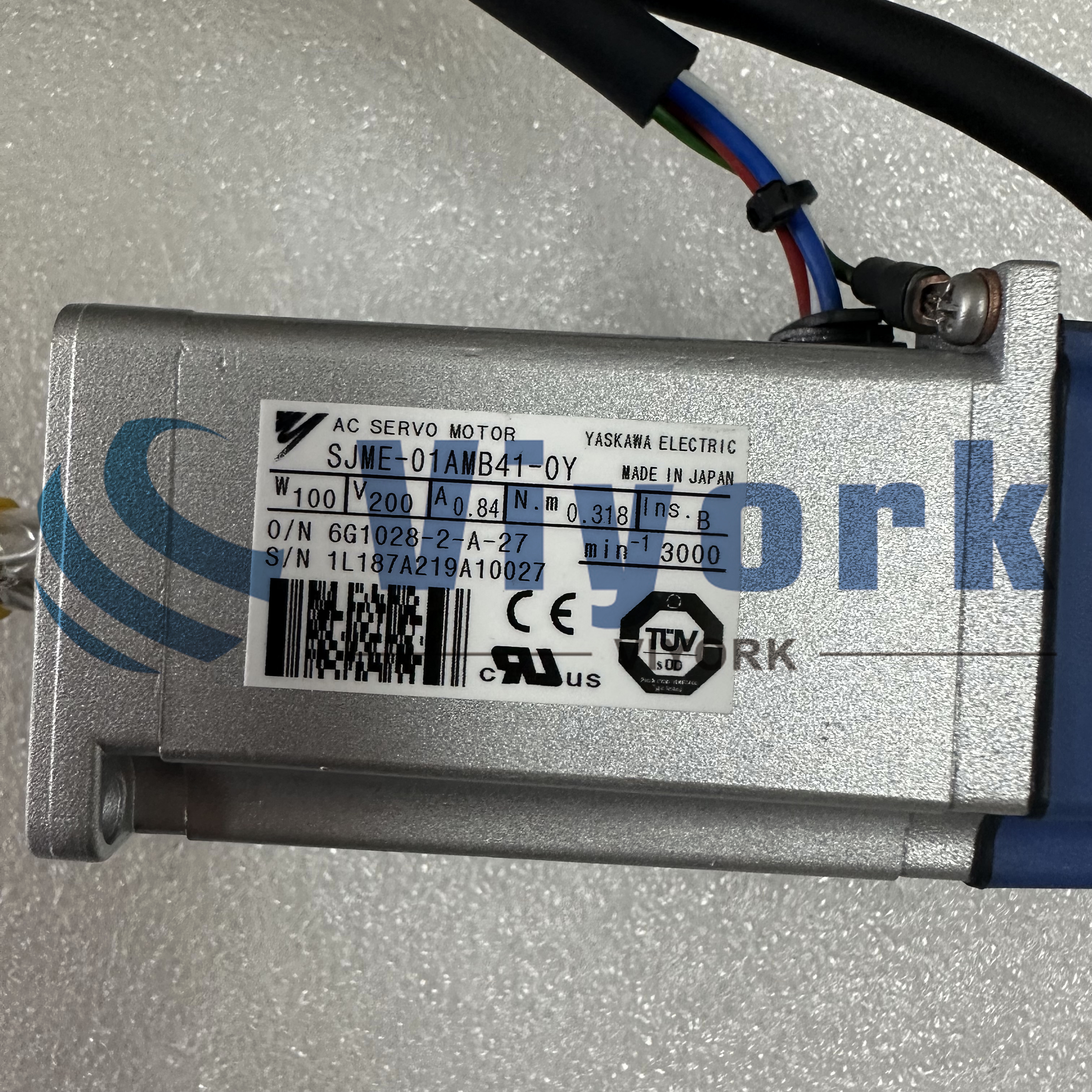 Yaskawa SJME-01AMB41-OY AC SERVO DRIVE 100W 3000RPM 0.318NM NON-BRAKED IP67 NEW