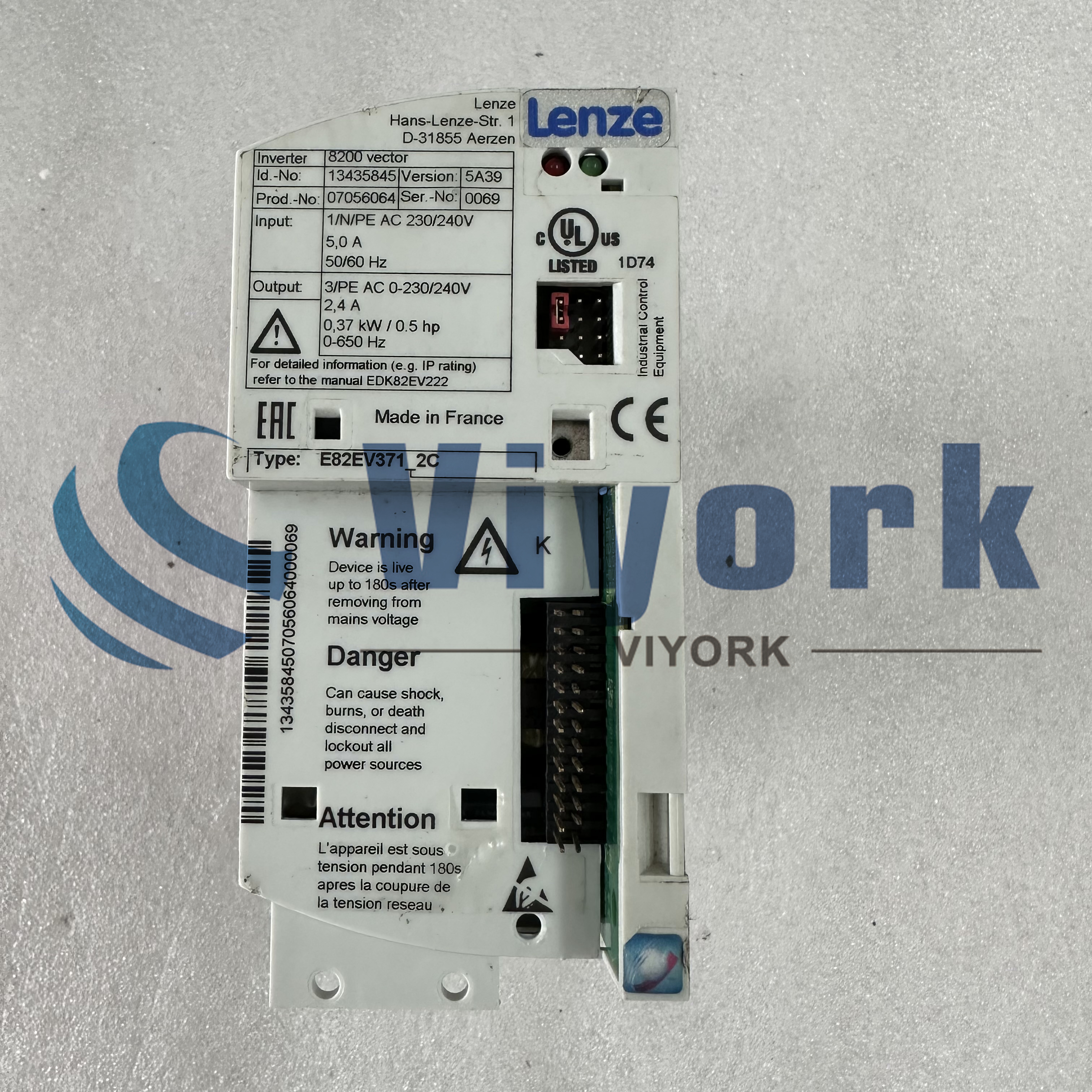 LENZE E82EV371_2C INVERTER Fully Tested Fast delivery USED