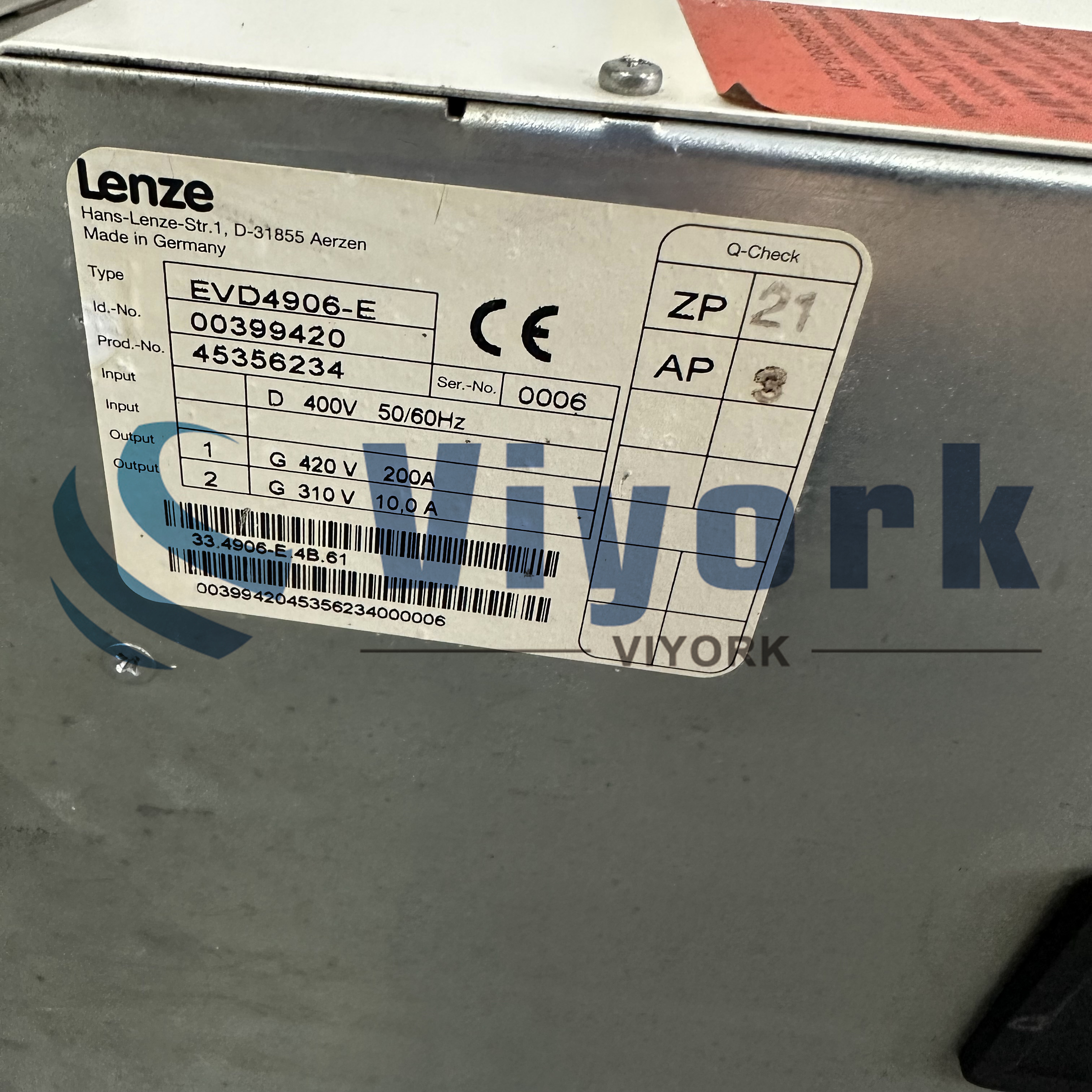 LENZE EVD4906-E INVERTER Fully Tested Fast delivery USED